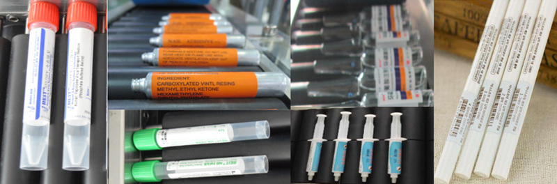 Автоматическая горизонтальная машина для наклейки этикеток на флаконы Применение