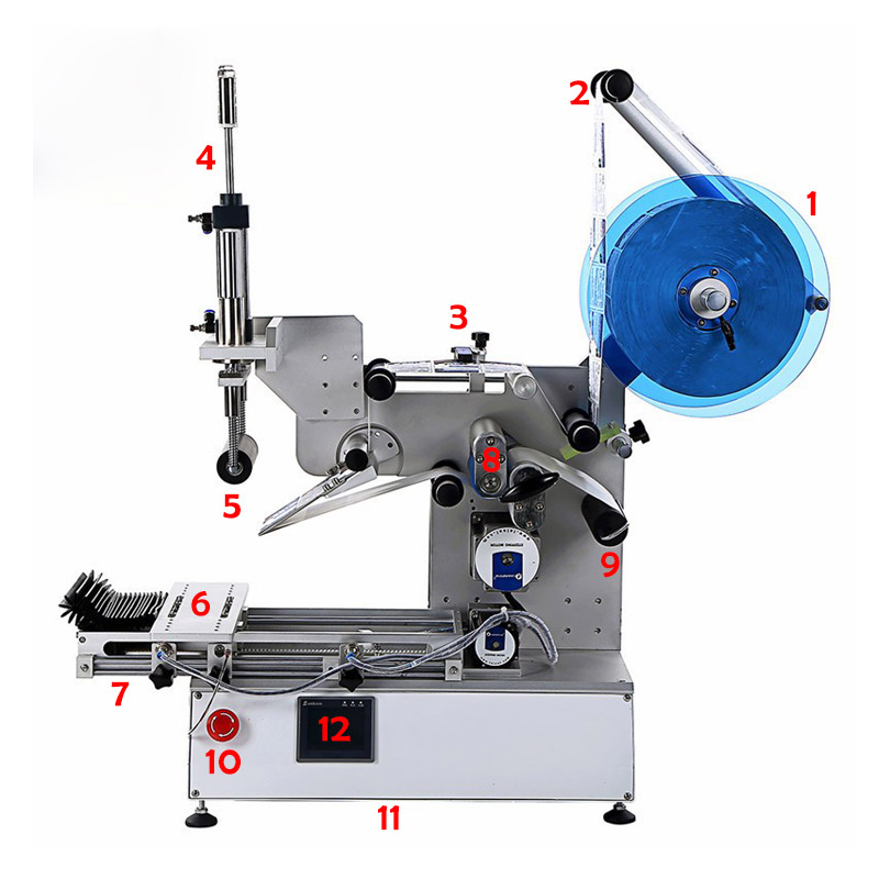 VK-T803-Semi-Automatic-Label-Applicator-Machine-For-Surface-Labeling-Details